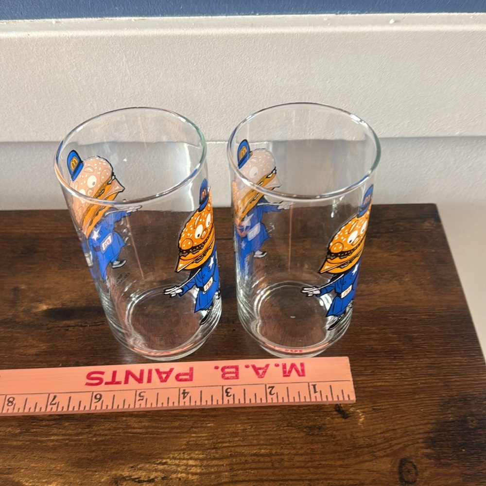 Vintage 1977 Big Mac McDonalds McDonaldland Action Series 16 oz set of 2 - Picture 8 of 8